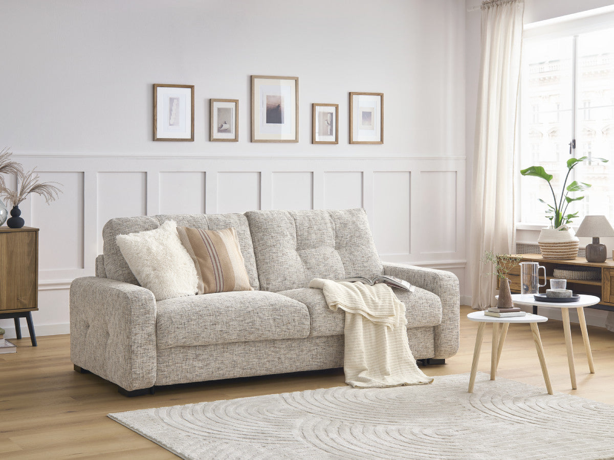 CHARLES rechte slaapbank met snelle opening