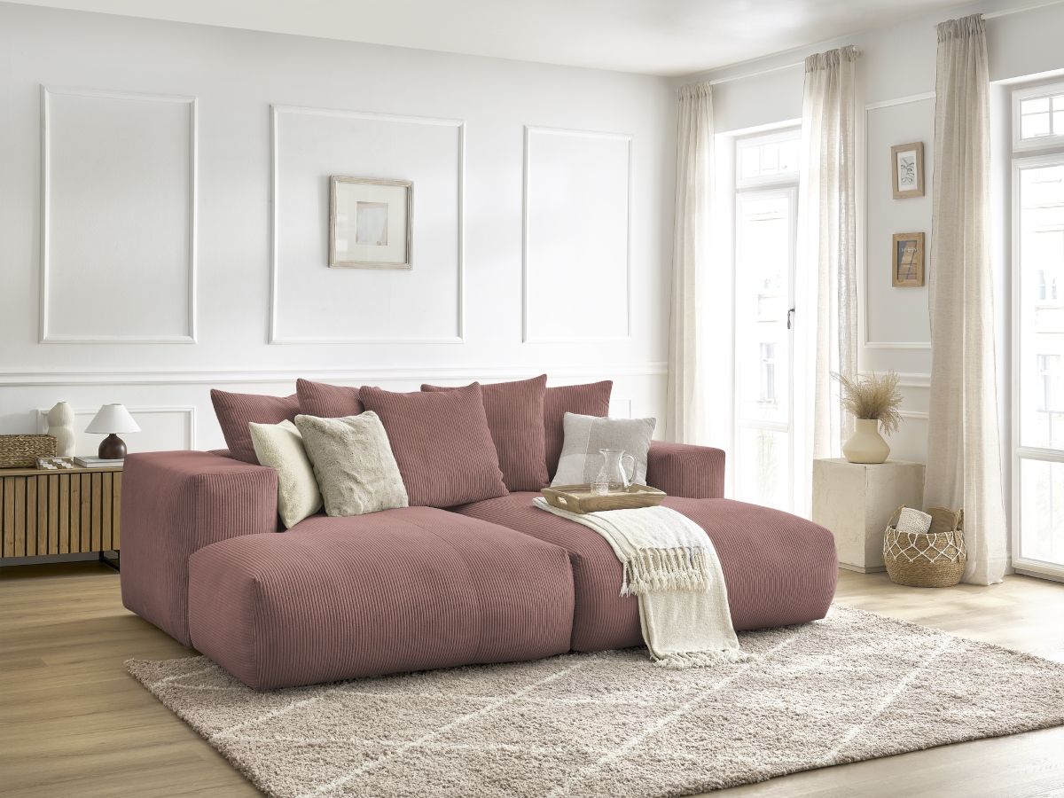 Canapé droit fixe 4 places VOLTAIRE assise profonde