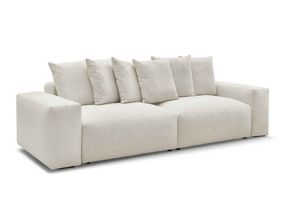 Canapé droit fixe 4 places VOLTAIRE tissu chiné