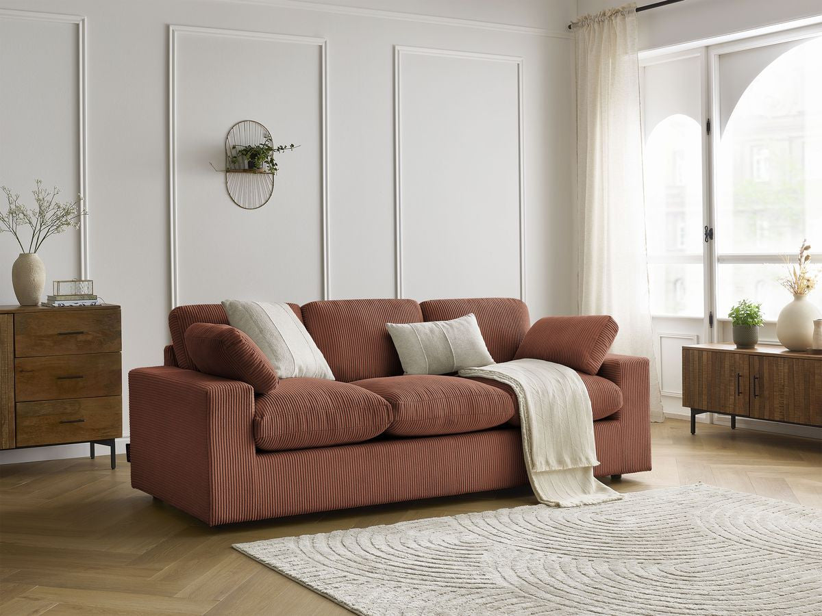 BELAIR compacte vaste rechte bank in corduroy