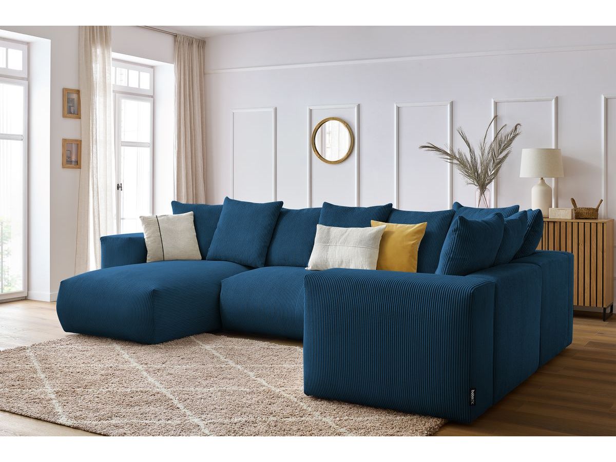 VOLTAIRE modulaire vaste panoramische bank 1 chaise longue, 1 2-zits fauteuil, 1 hoek, 1 1-zits fauteuil