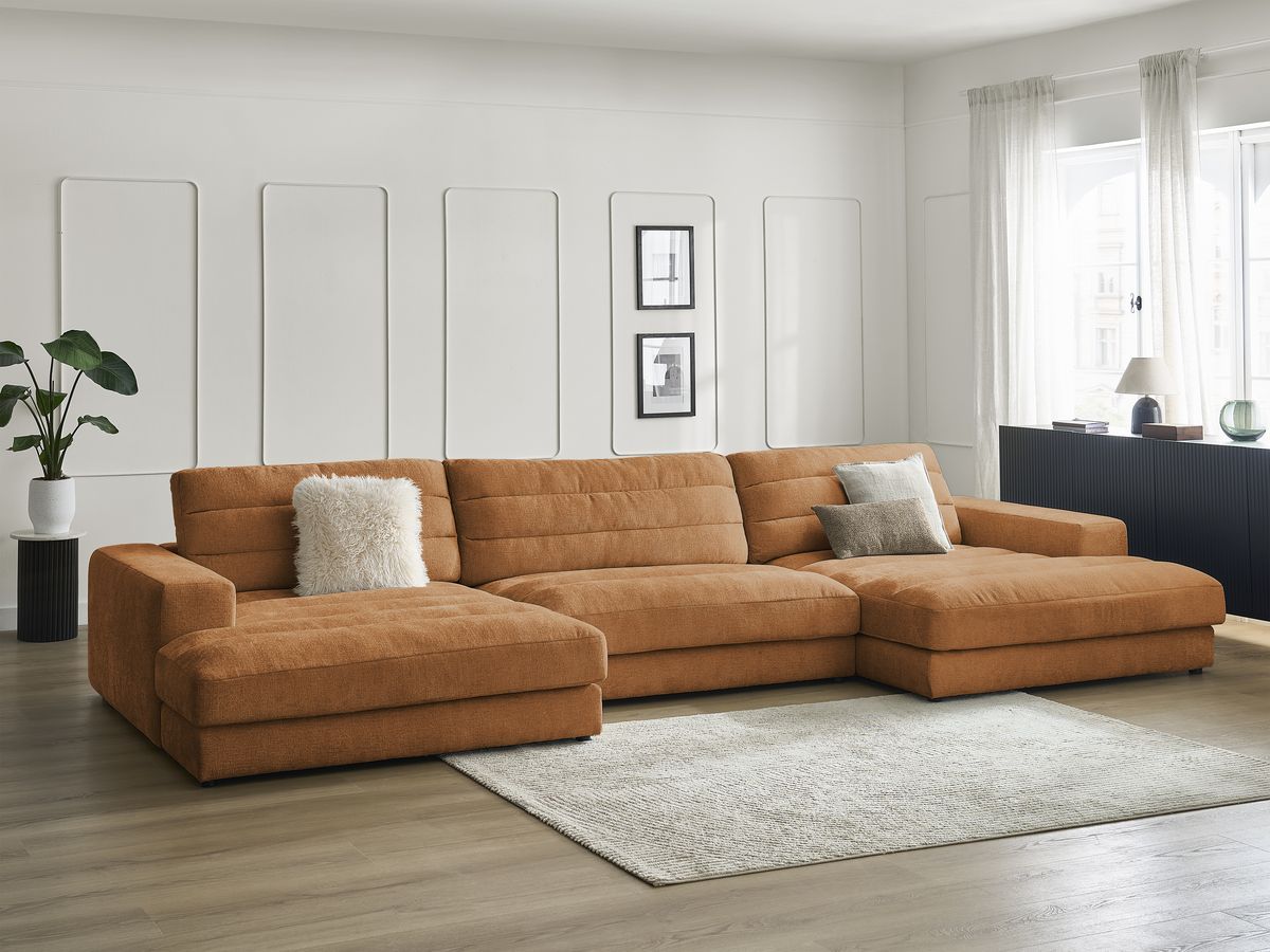 SIERRA vaste panoramische bank met structuurstof