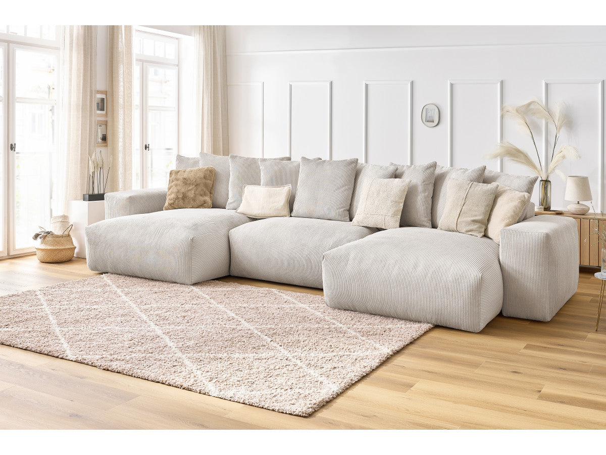 VOLTAIRE vaste panoramische bank in corduroy