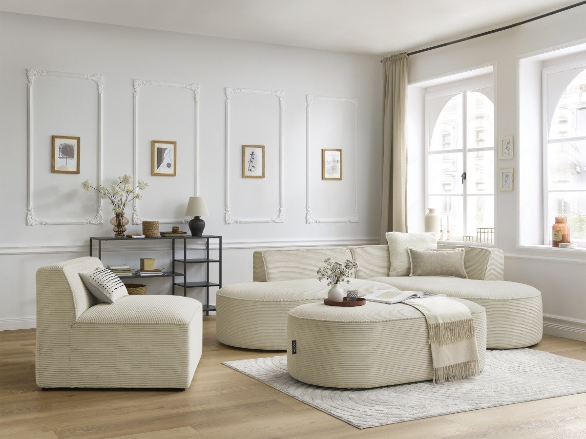 1-zits fauteuil voor ROUSSEAU modulaire bank in corduroy