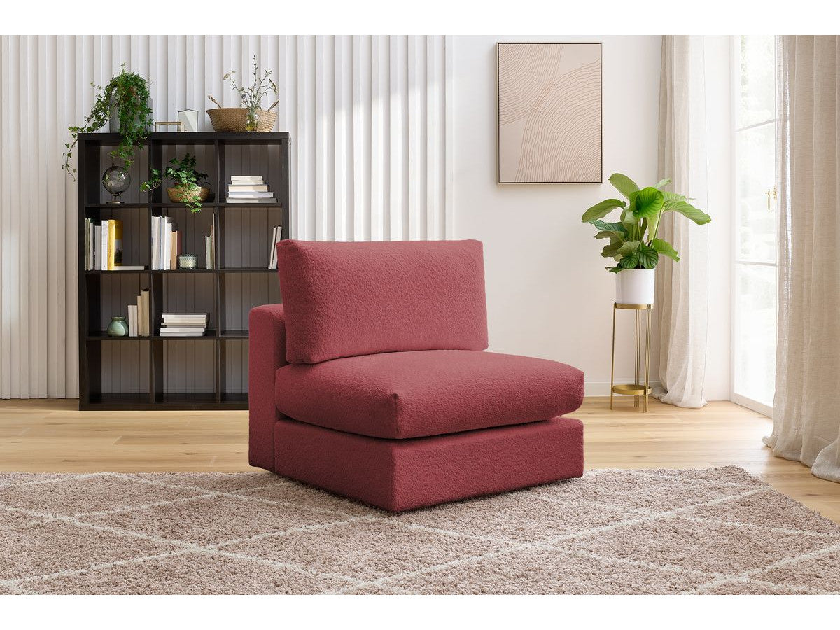 Chauffeuse 1 place pour canapé modulable PARIS tissu bouclette