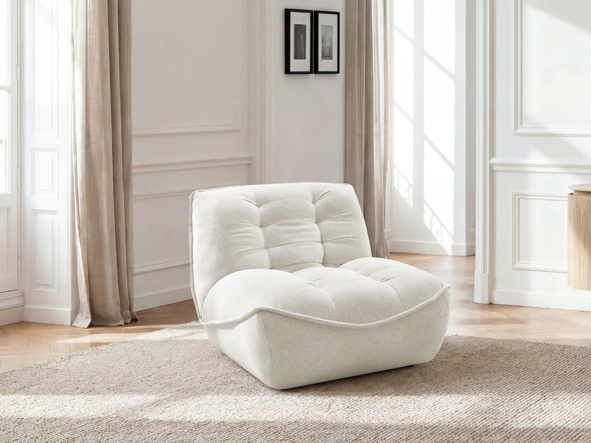 1-zits chaise longue voor modulaire bank SERENA, gemêleerde stof