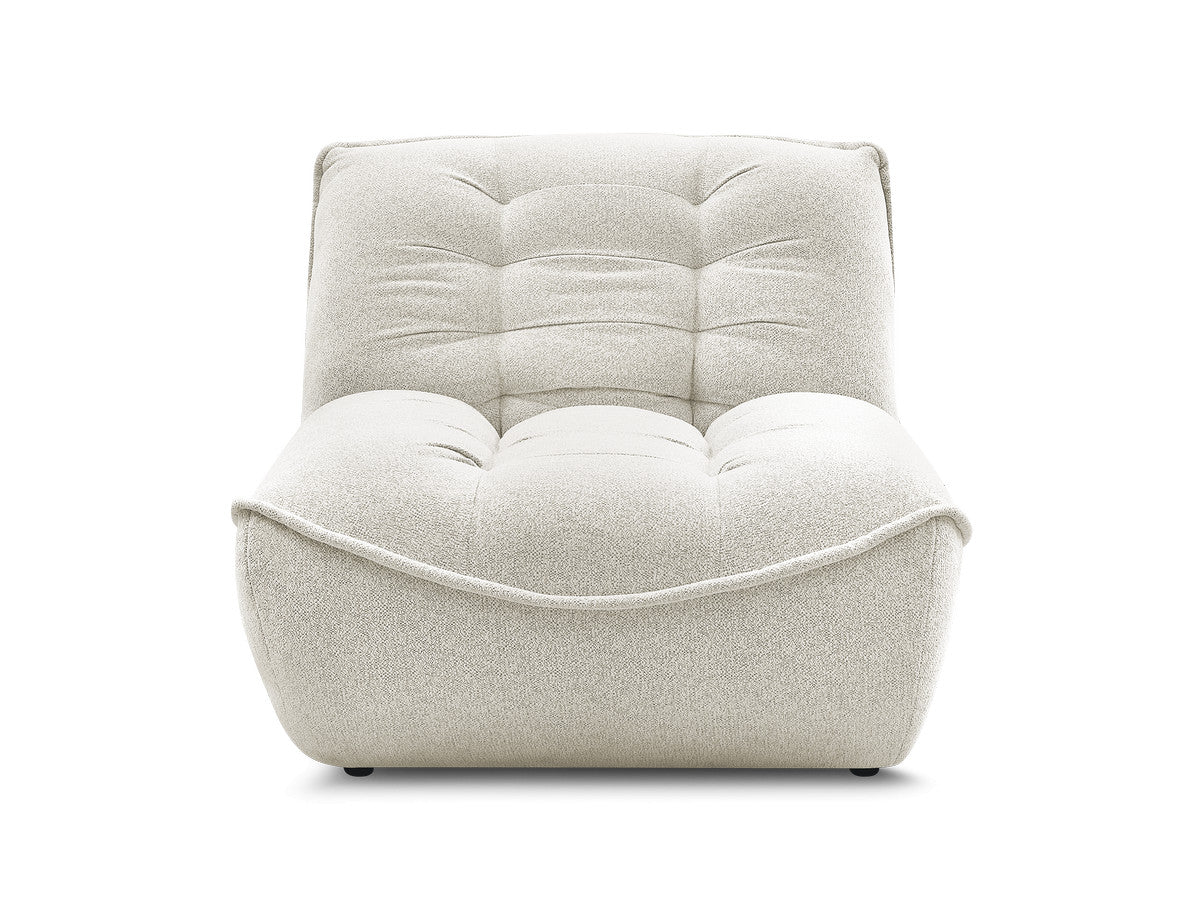 1-zits chaise longue voor modulaire bank SERENA, gemêleerde stof