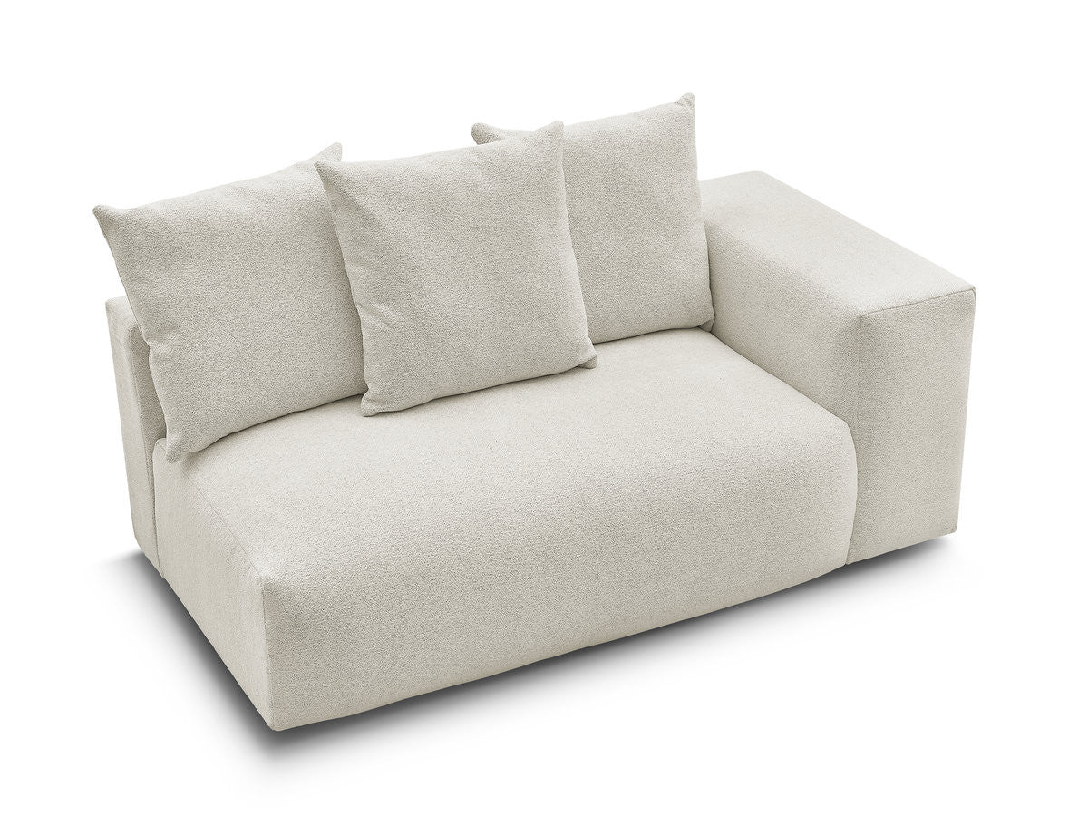 Chauffeuse 2 places avec accoudoir pour canapé modulable VOLTAIRE tissu chiné