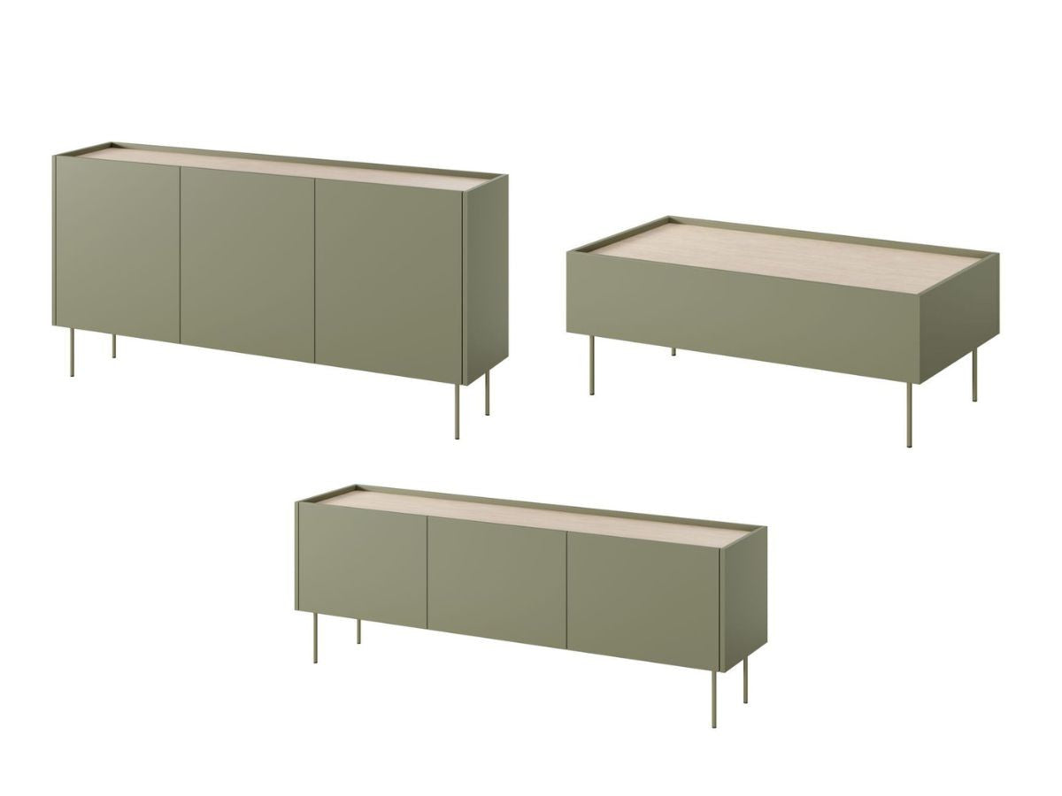 ATLAS set met 170 cm dressoir + 170 cm tv-meubel + 120 cm salontafel