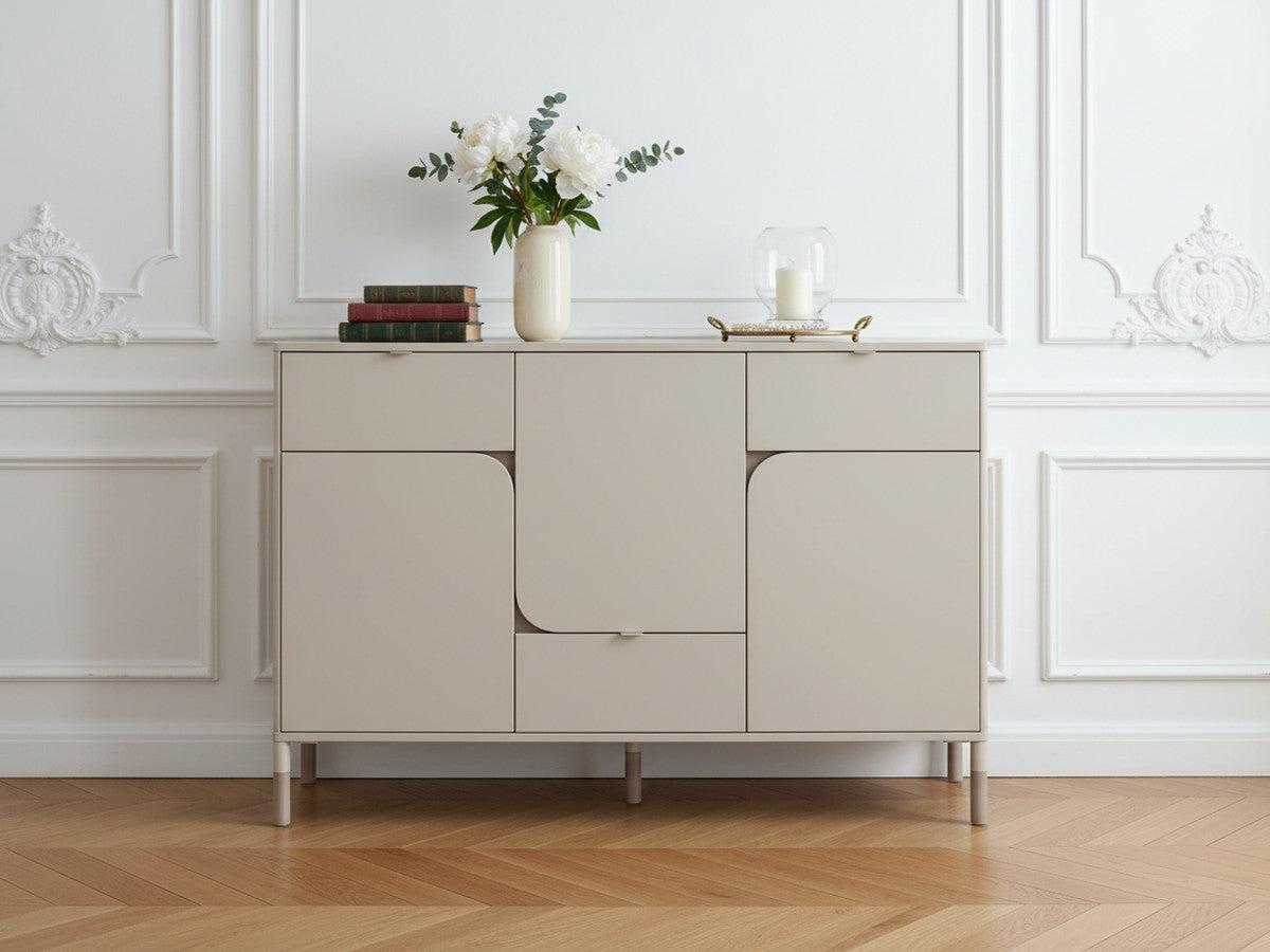 BOREO set met ladekast 130 cm en nachtkastje met 2 laden