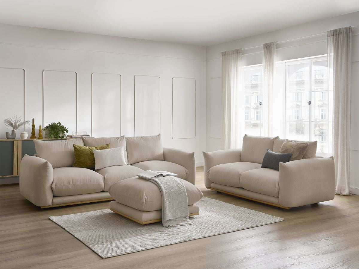 ERNEST vaste 3+2 zits rechte bankset met voetenbank