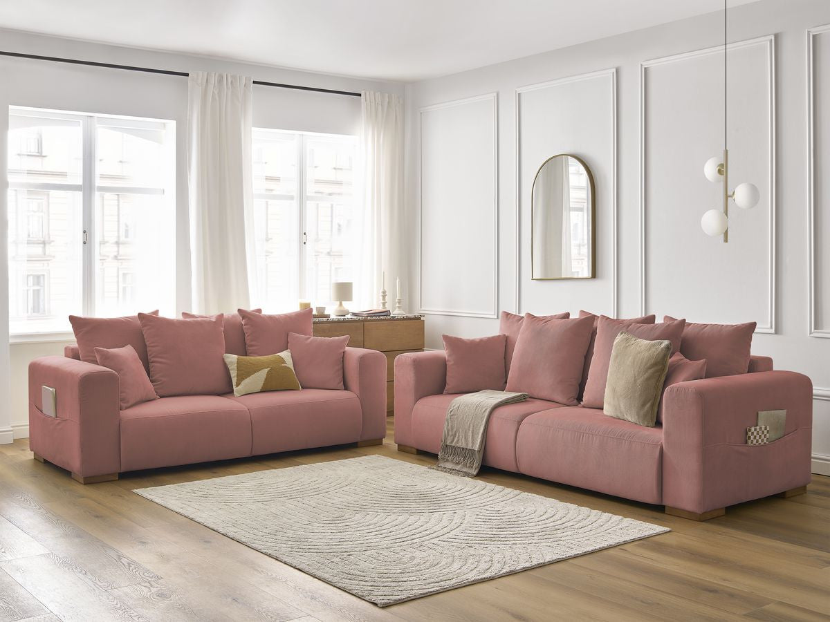 SIDONIE corduroy vaste 3 + 2 zits rechte bankset