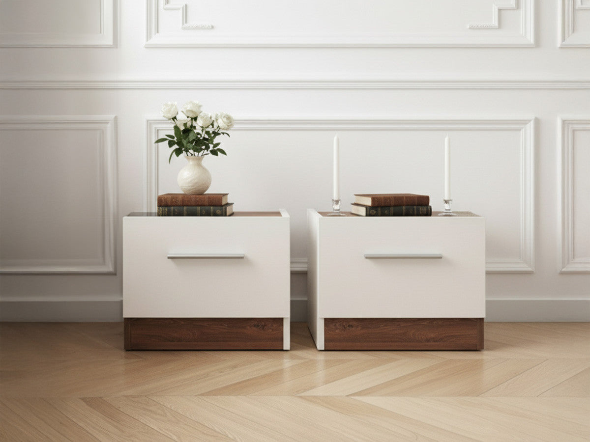 Ensemble de deux chevets 1 tiroir ZENITA