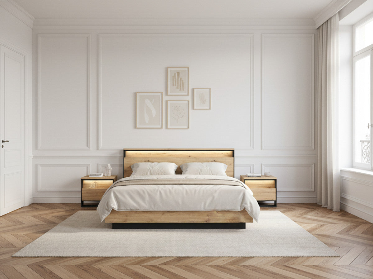 KYRIA set met opbergbed + 2 nachtkastjes