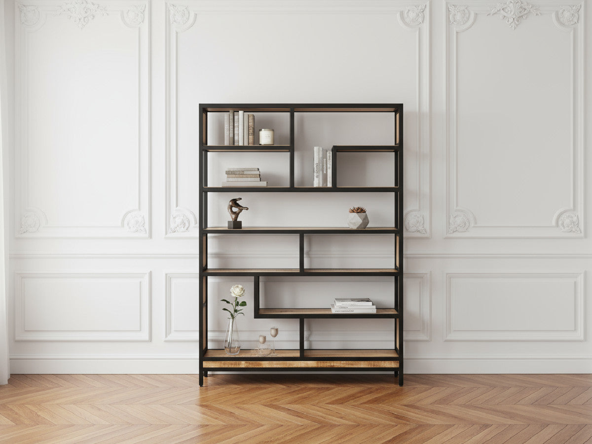 Etagère H.180 cm BEAUBOURG bois massif de manguier