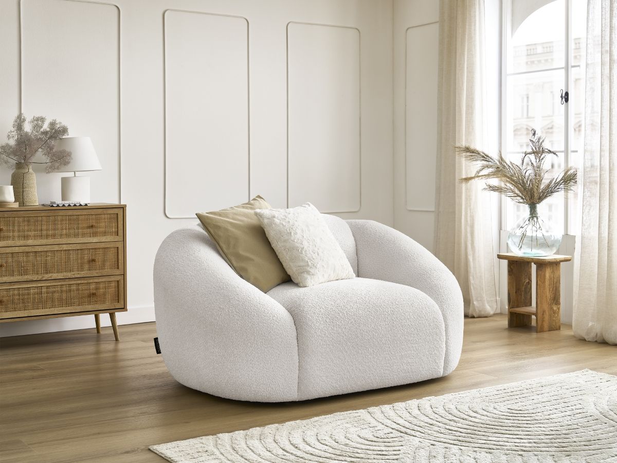 Fauteuil TINA tissu bouclette