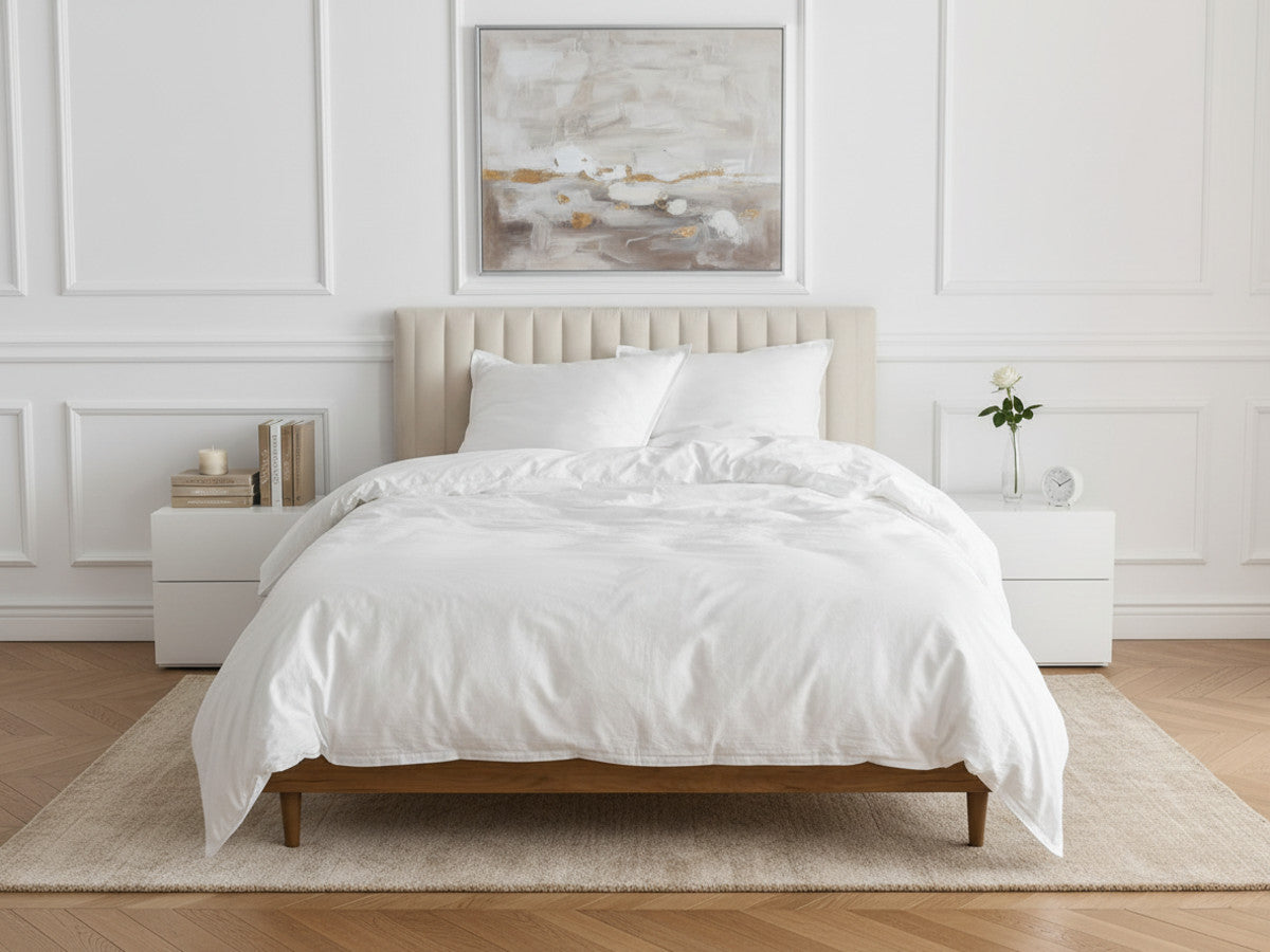 OCEANE VELOURS bed met massieve lattenbodem