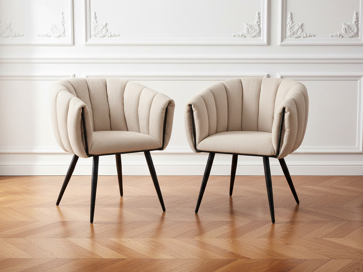 Lot de 2 chaises ADA tissu texturé