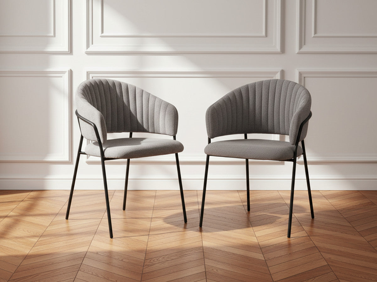 Set van 2 LOU stoelen in structuurstof