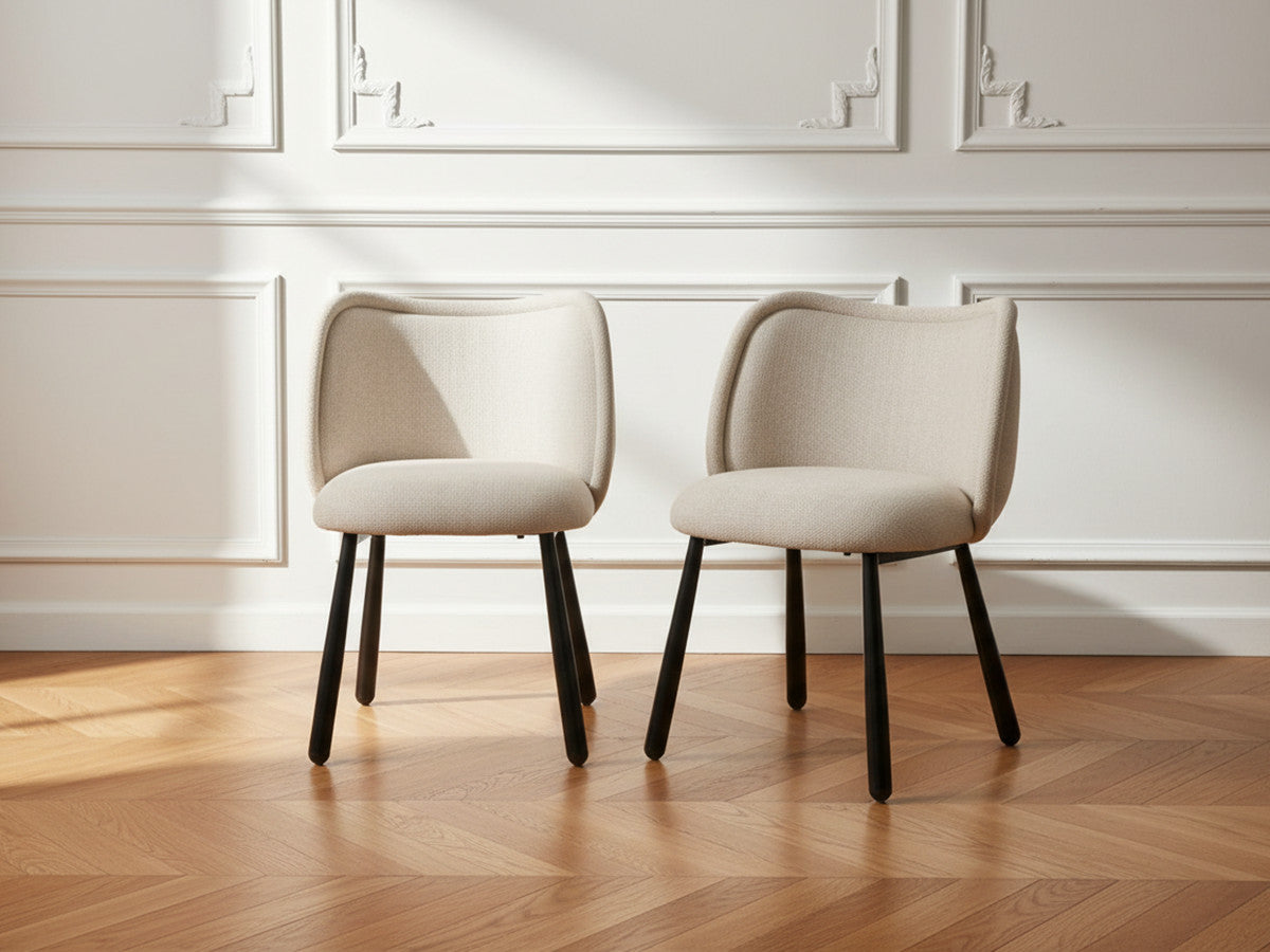 Set van 2 NALA-stoelen in structuurstof