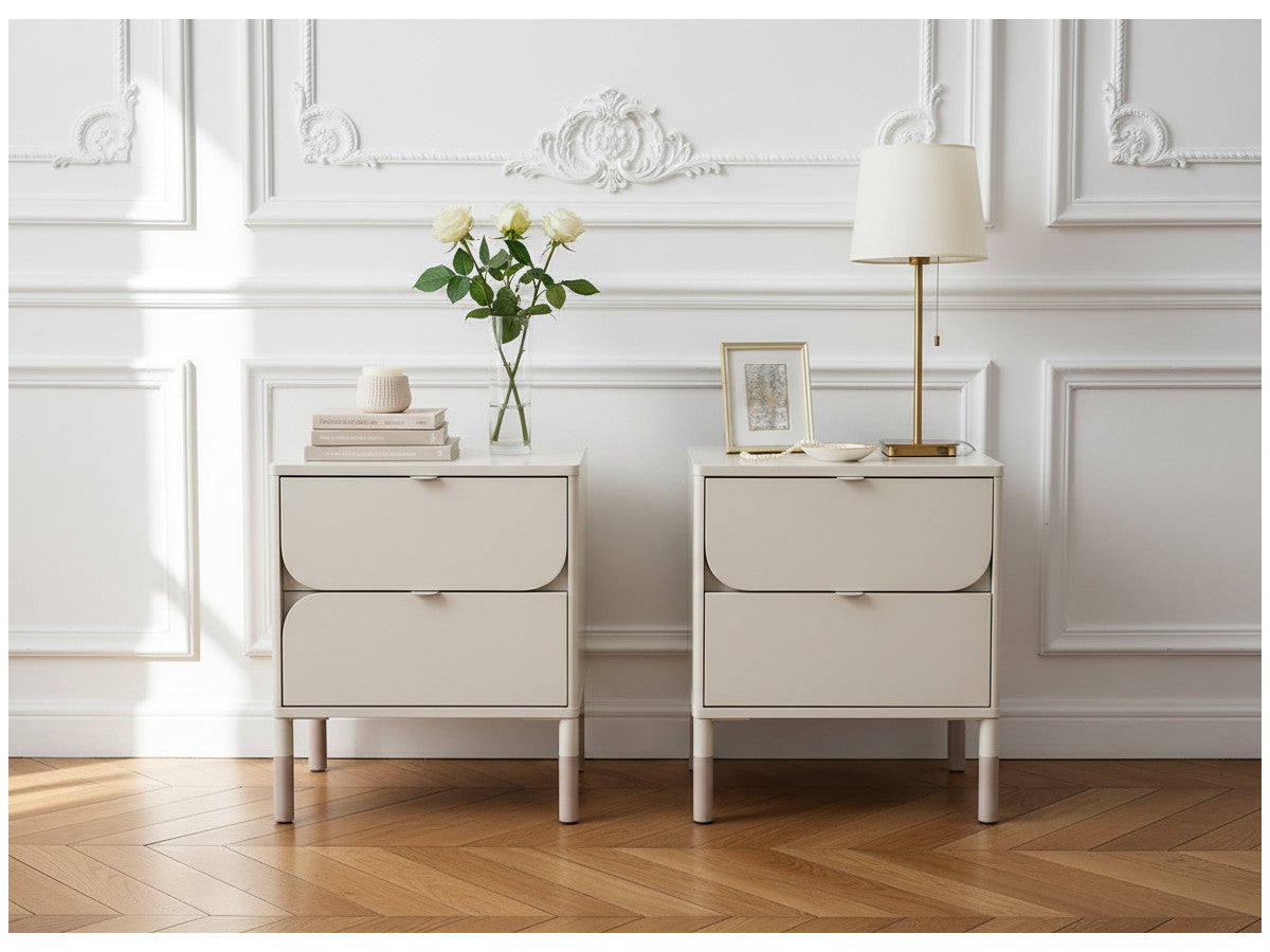 Lot de 2 chevets 2 tiroirs BOREO