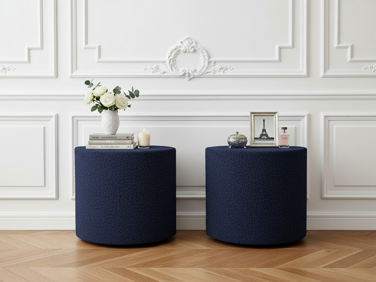 Lot de 2 chevets NOAM tissu bouclette