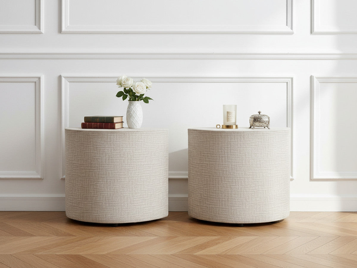 Lot de 2 chevets NOAM tissu texturé