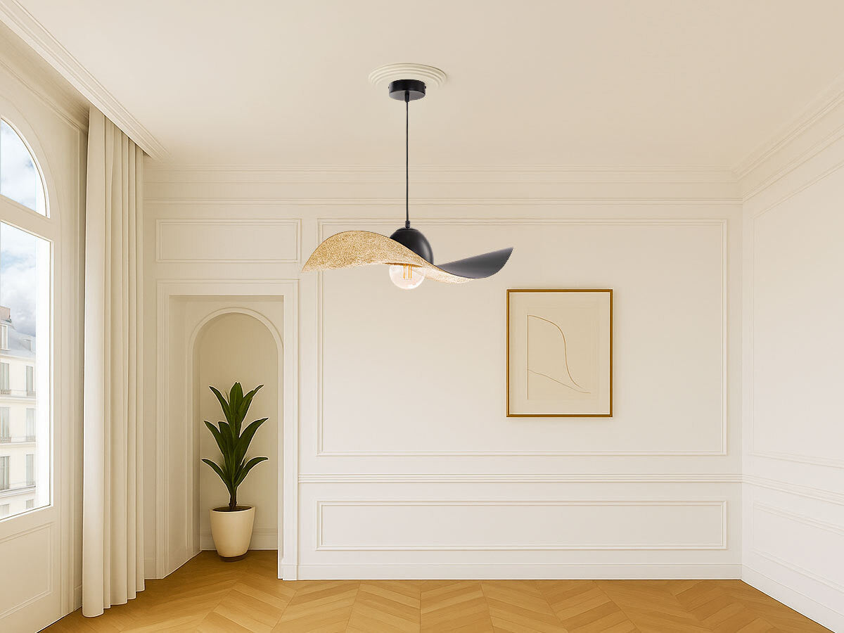 KIRAN tweekleurige zwarte stalen kroonluchter