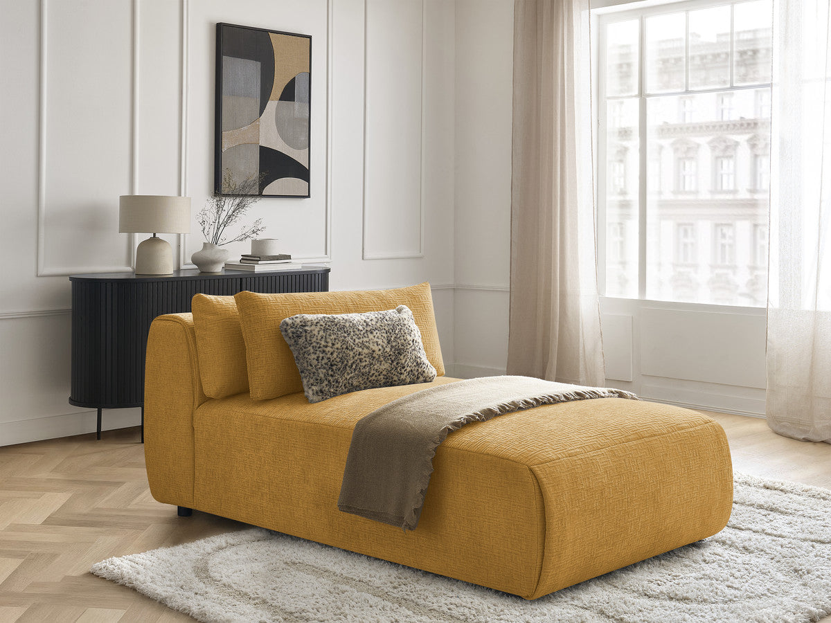 Chaise longue met hoofdsteun voor modulaire bank JANA, structuurstof