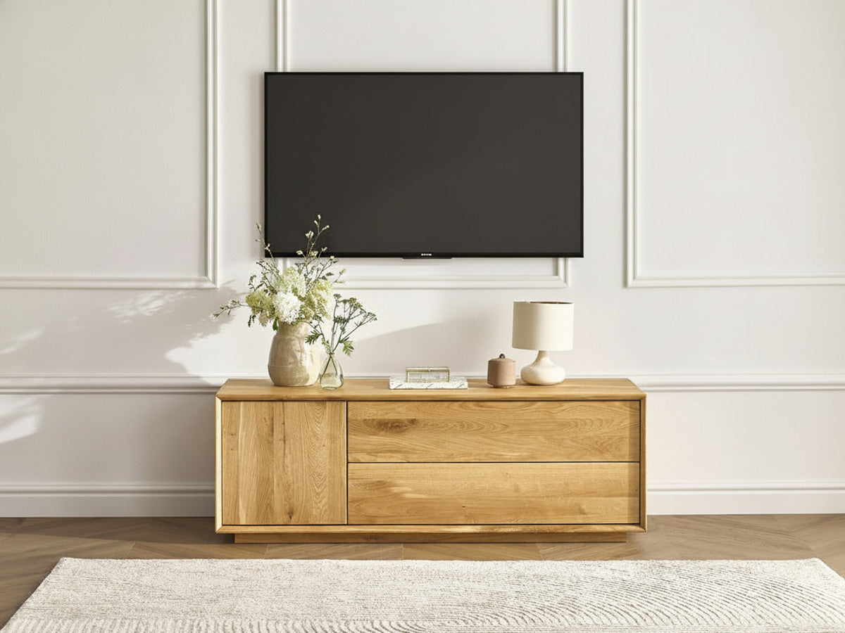 VICTORIA 1-deurs tv-meubel 137 cm massief eiken