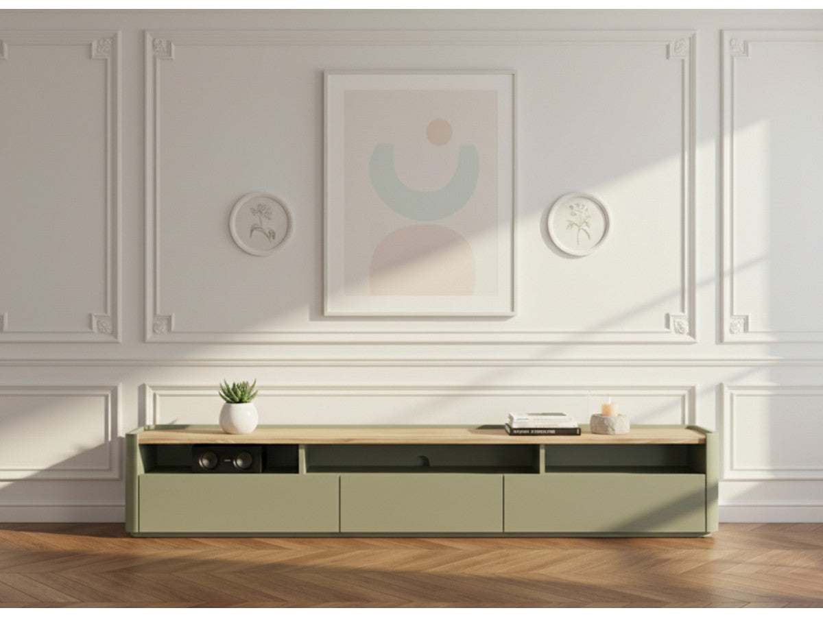 Meuble TV 1 porte 2 tiroirs 200 cm ANYRA