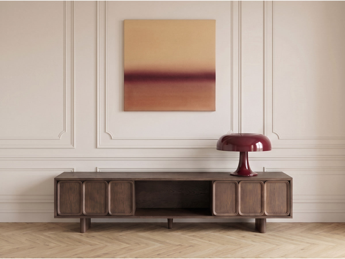 TV-meubel 2 deuren 200 cm AUBIN massief eikenveneer