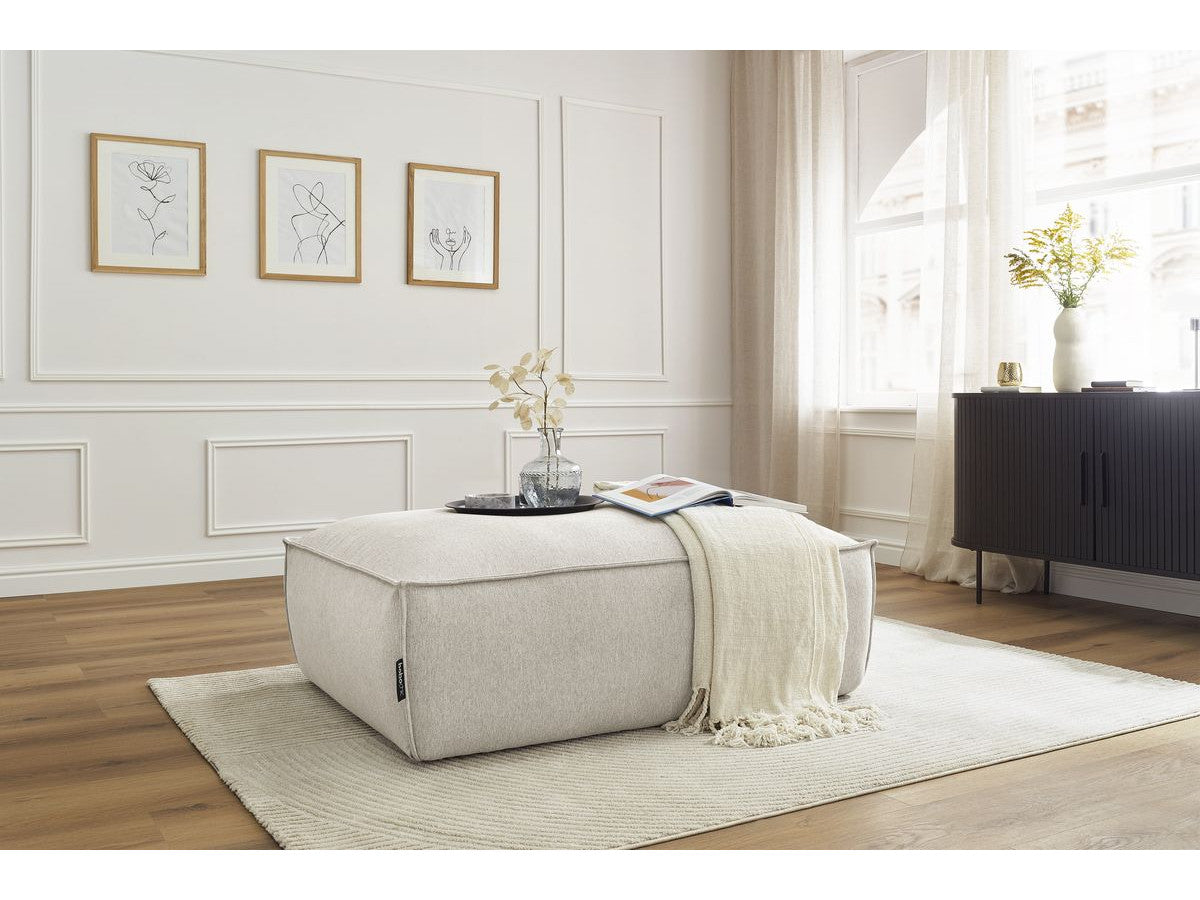 BOHEME poef in gevlekte stof