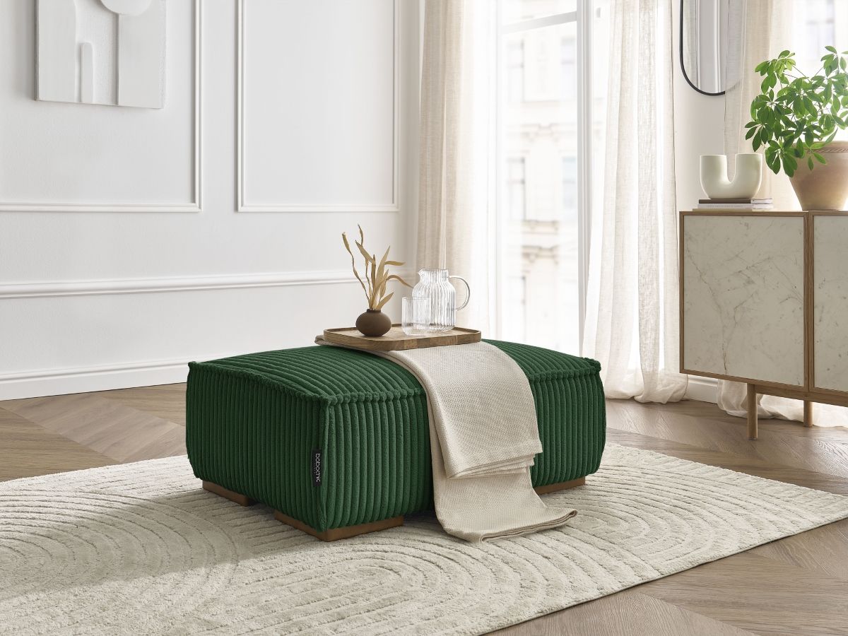 Pouf CHELSEA gros côtelé doux