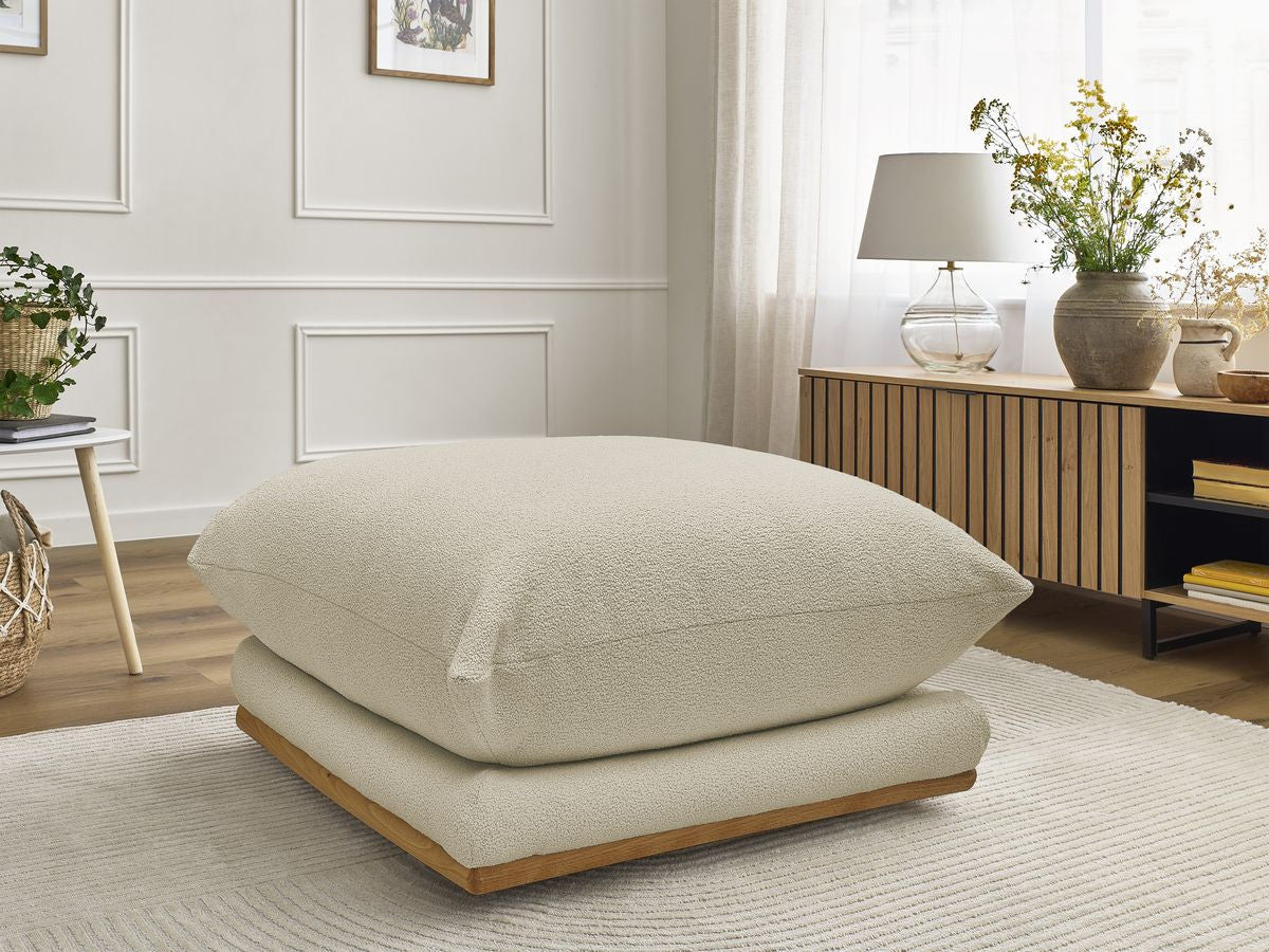 Pouf ERNEST tissu bouclette