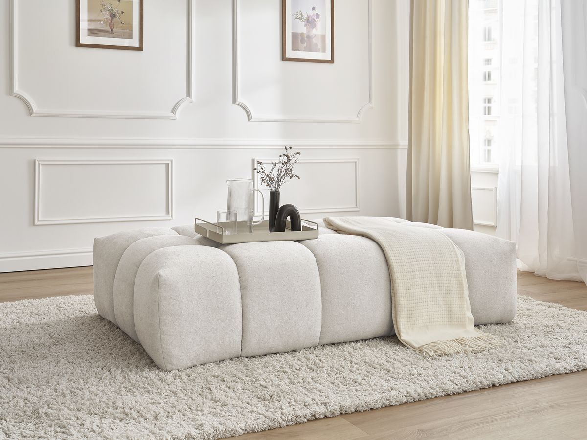 Pouf EVEREST tissu texturé