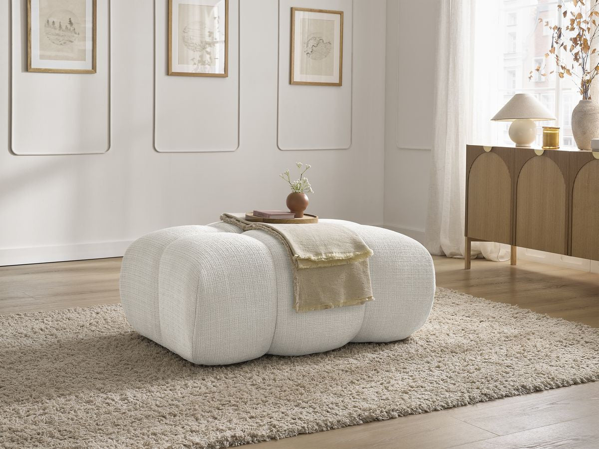 Pouf IVANE tissu texturé