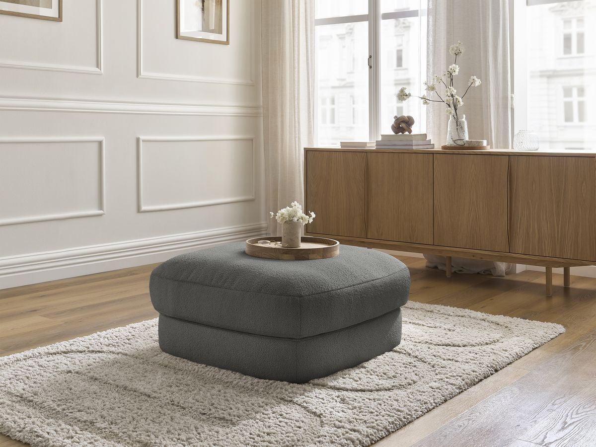Pouf LEONORE tissu bouclette