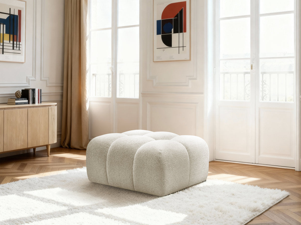 Pouf MELISSE tissu chiné