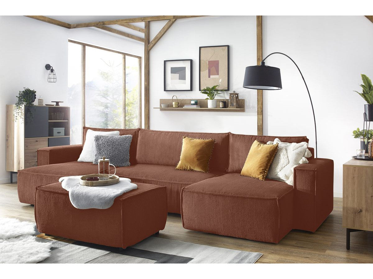 Pouf NIHAD velours côtelé