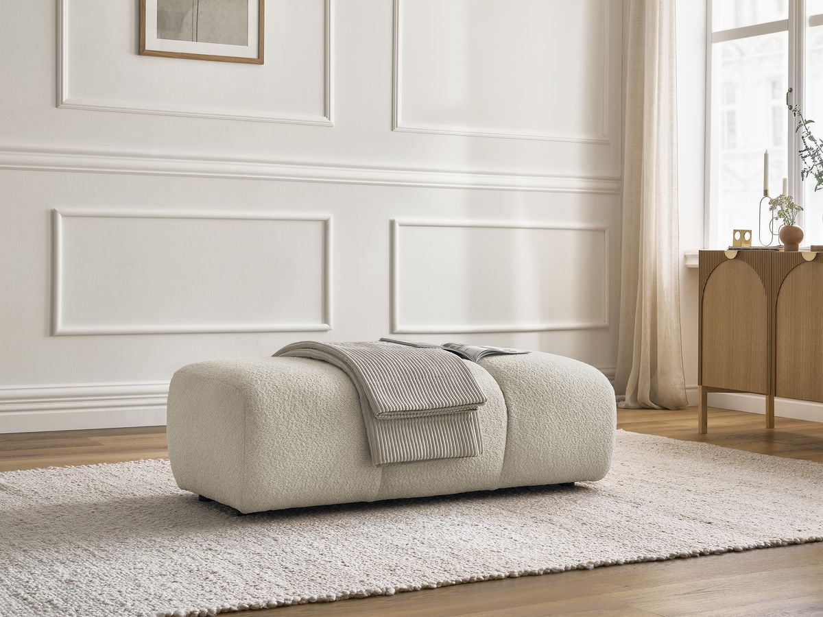 Pouf PAMIRA tissu bouclette