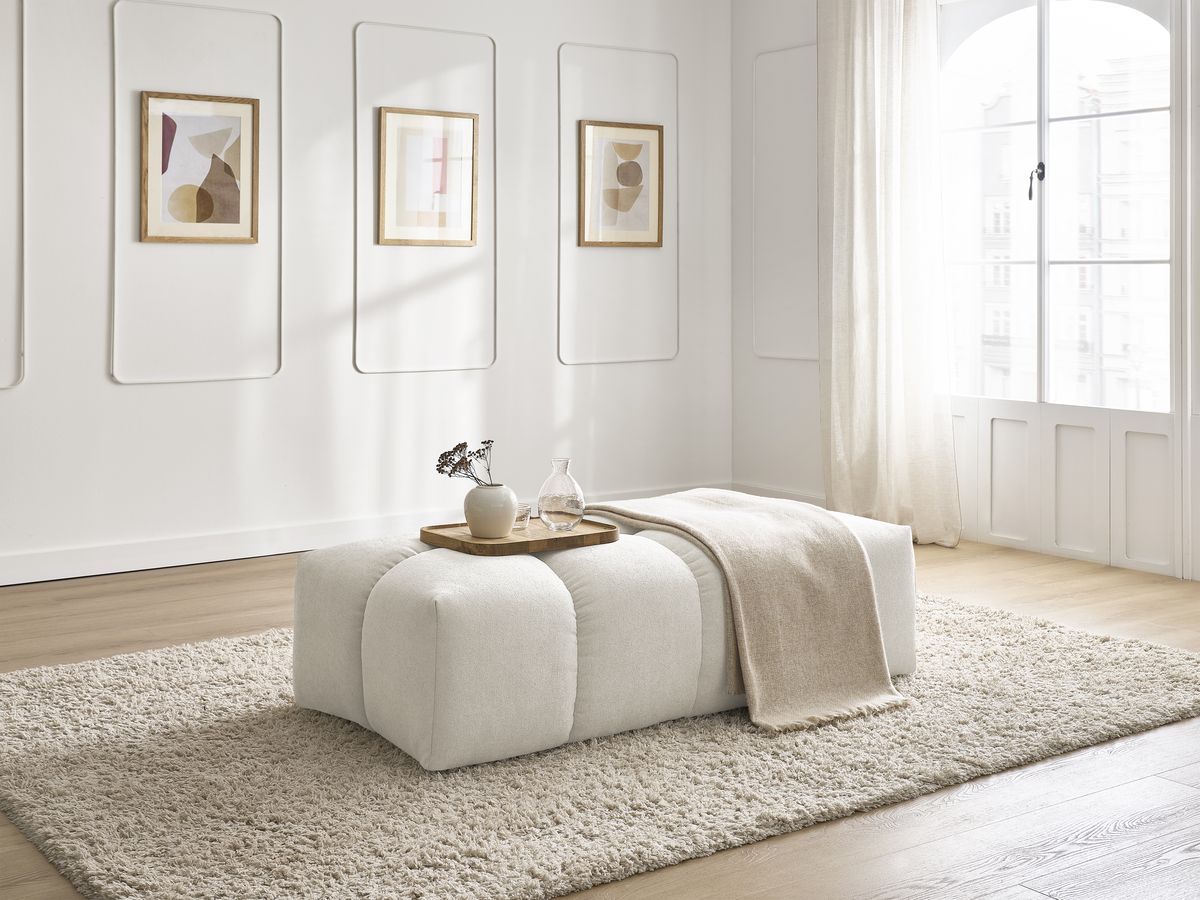 Pouf petit EVEREST tissu texturé