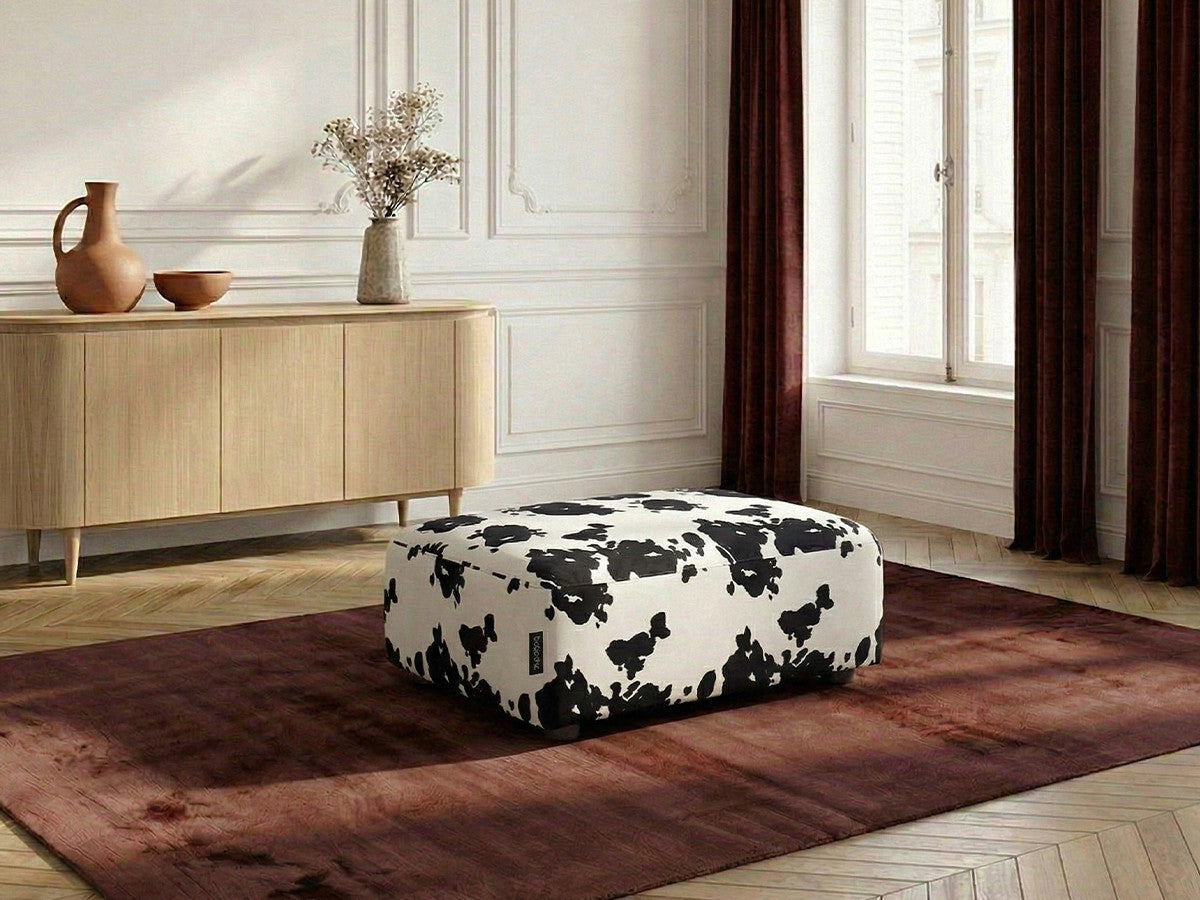 Pouf SIDONIE met koemotief