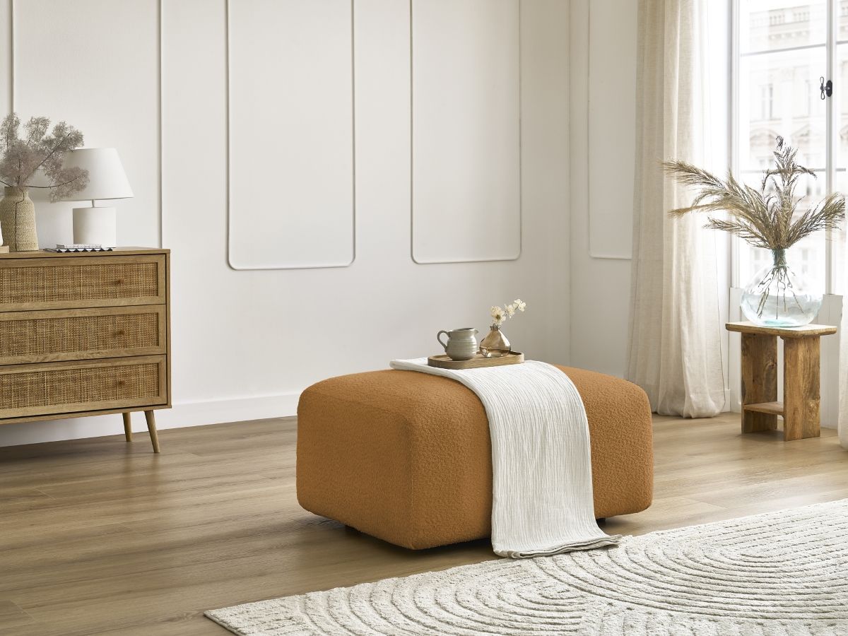 TINA poef in badstof