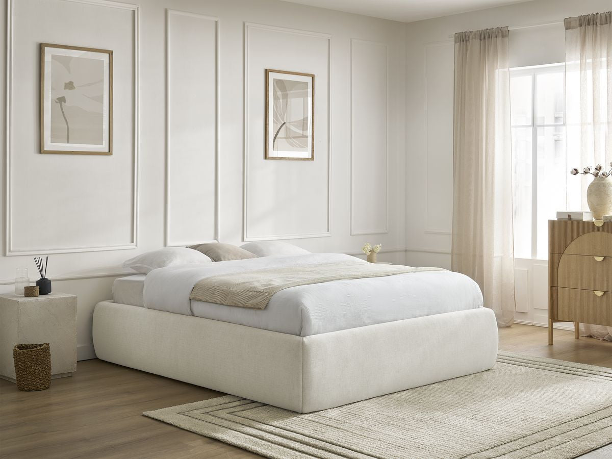 Sommier coffre INERA tissu lisse