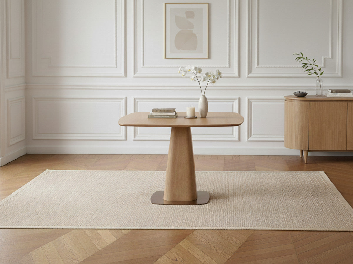 NOA vierkante eettafel 120 cm in massief eikenfineer