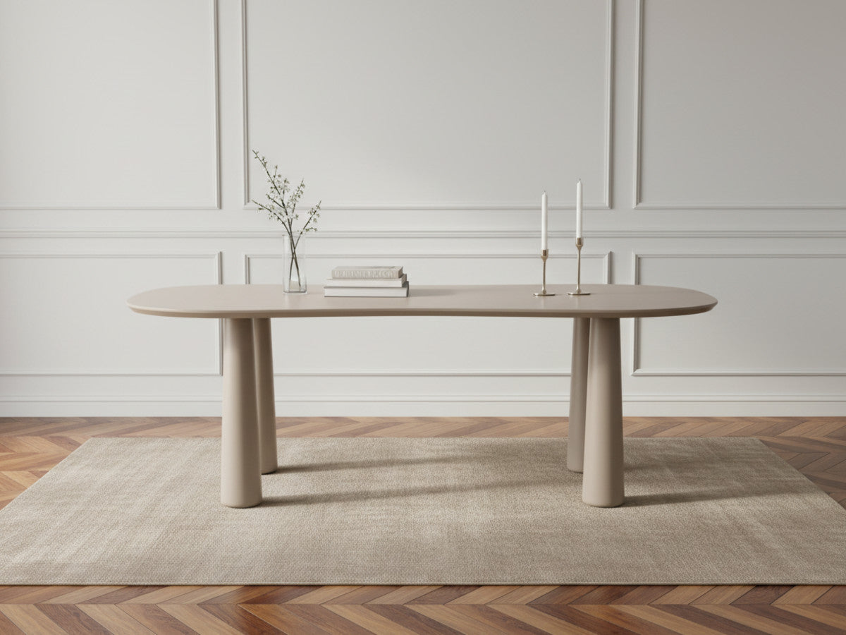 SASHA ovale eettafel, 220 cm, beige