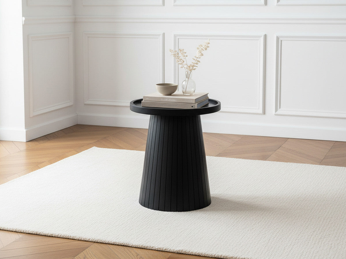 Table basse D.35 cm DOUGLAS bois massif de manguier noir