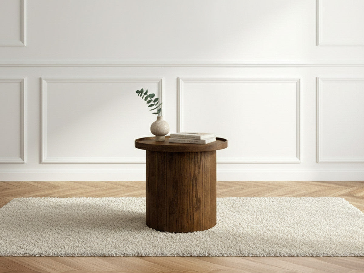 Table basse D.45 cm CASTELLANE placage chêne massif