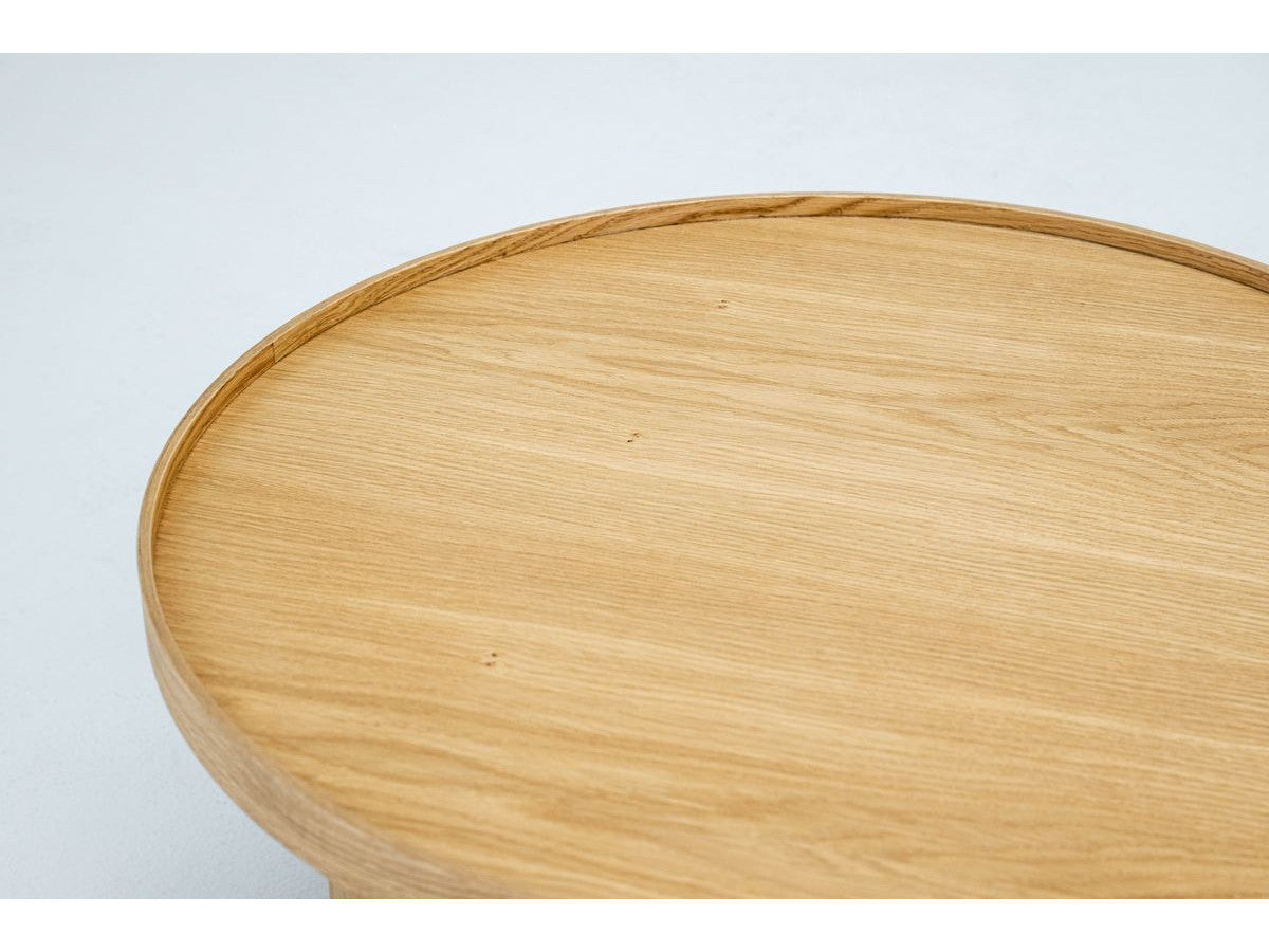 Table basse D.80 cm CASTELLANE placage chêne massif